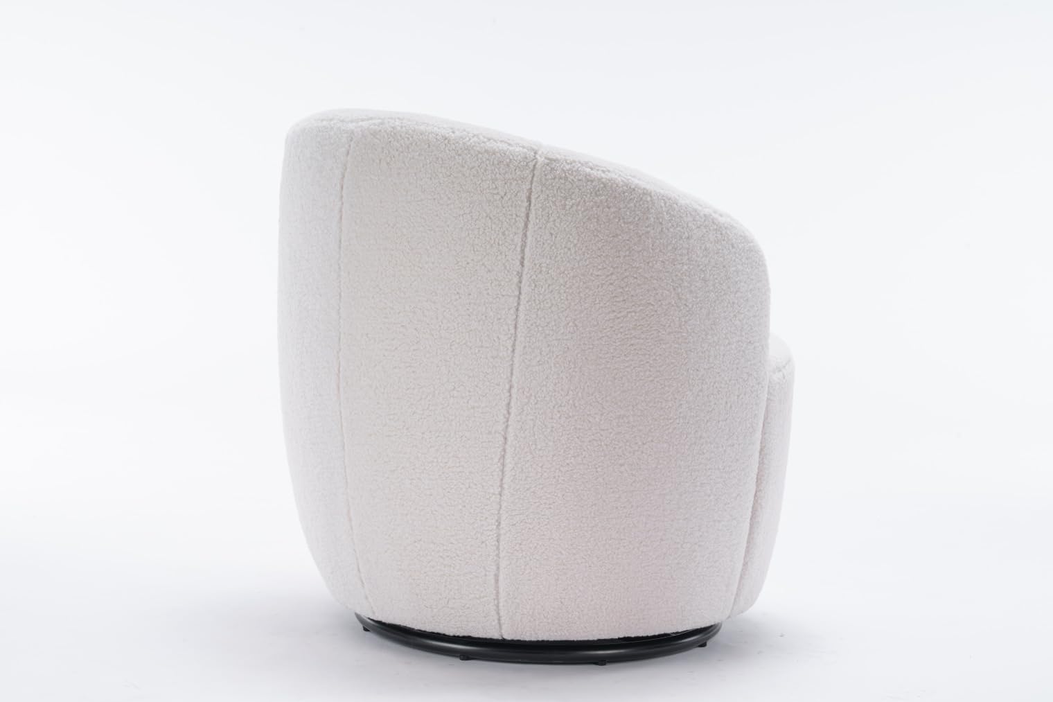 Swivel Barrel Chair with Metal Base - From Where - 