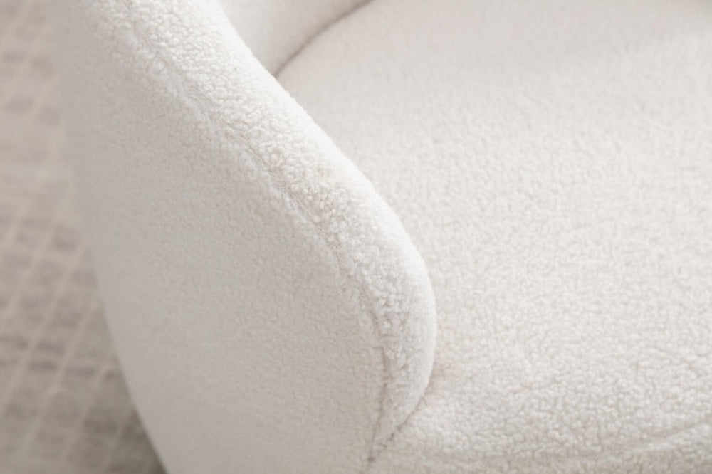 Swivel Barrel Chair with Metal Base - From Where - 