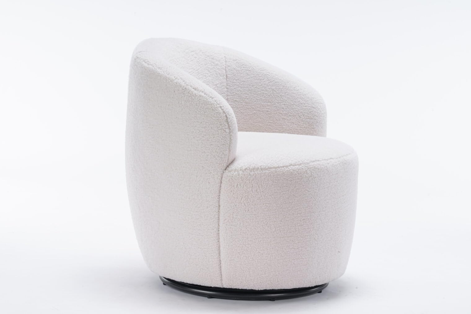 Swivel Barrel Chair with Metal Base - From Where - 