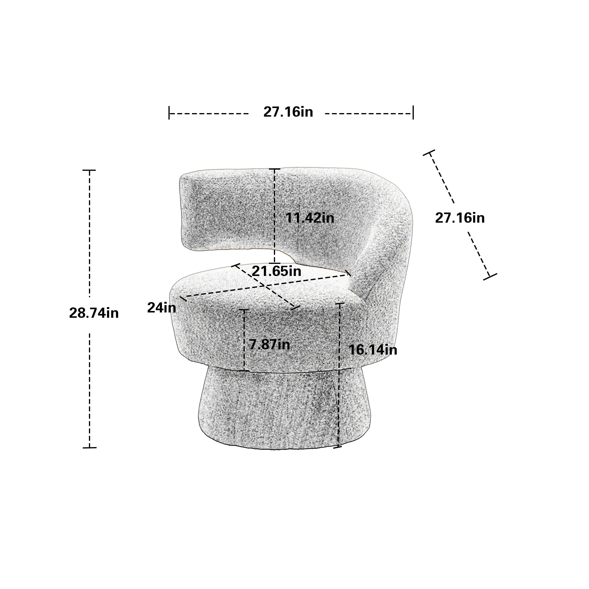 Swivel Cuddle Barrel Accent Chairs - From Where - 