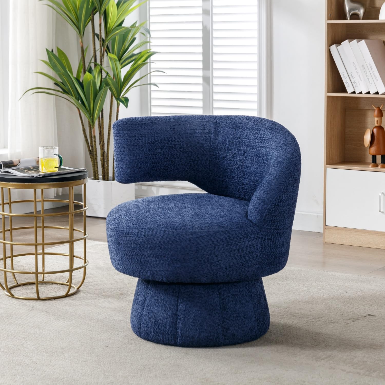 Swivel Cuddle Barrel Accent Chairs - From Where - 