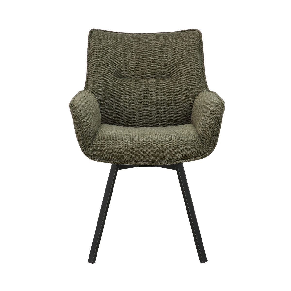 Swivel Fabric Dining Chair with Steel Legs - From Where - 