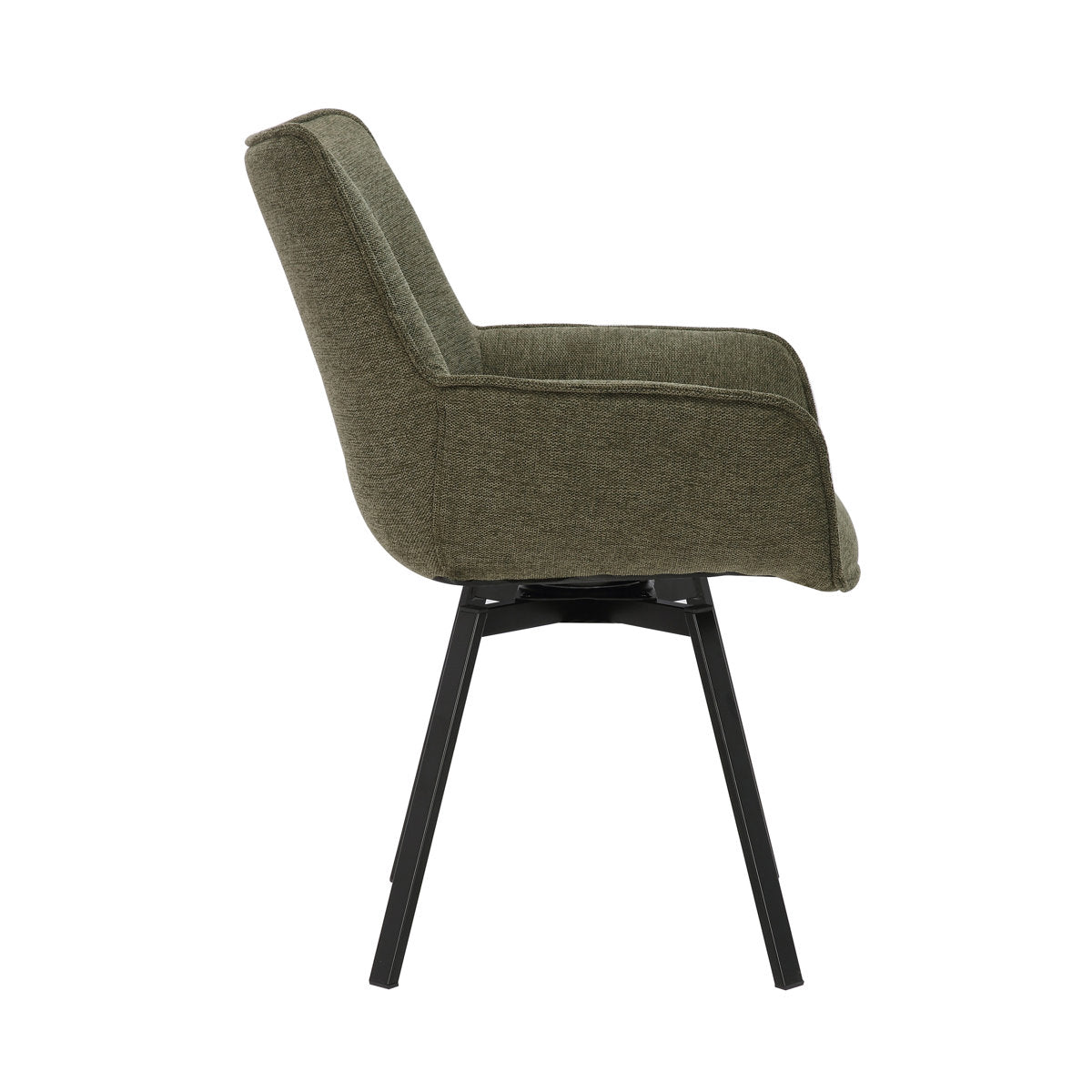Swivel Fabric Dining Chair with Steel Legs - From Where - 