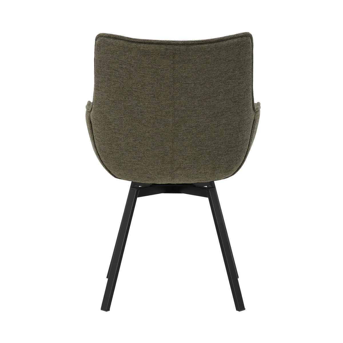 Swivel Fabric Dining Chair with Steel Legs - From Where - 