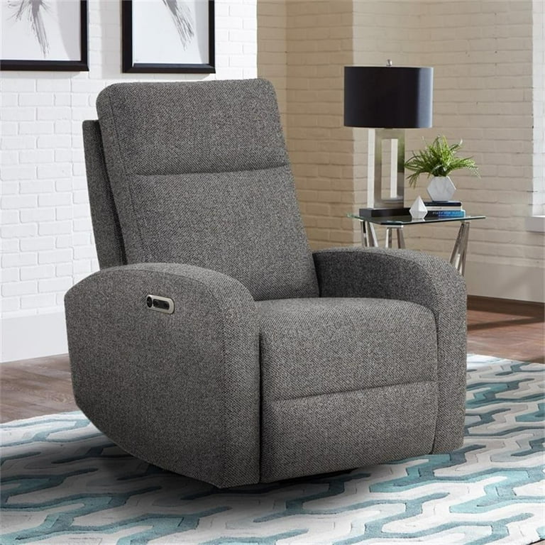 Swivel Glider Recliner in Gray - From Where - 