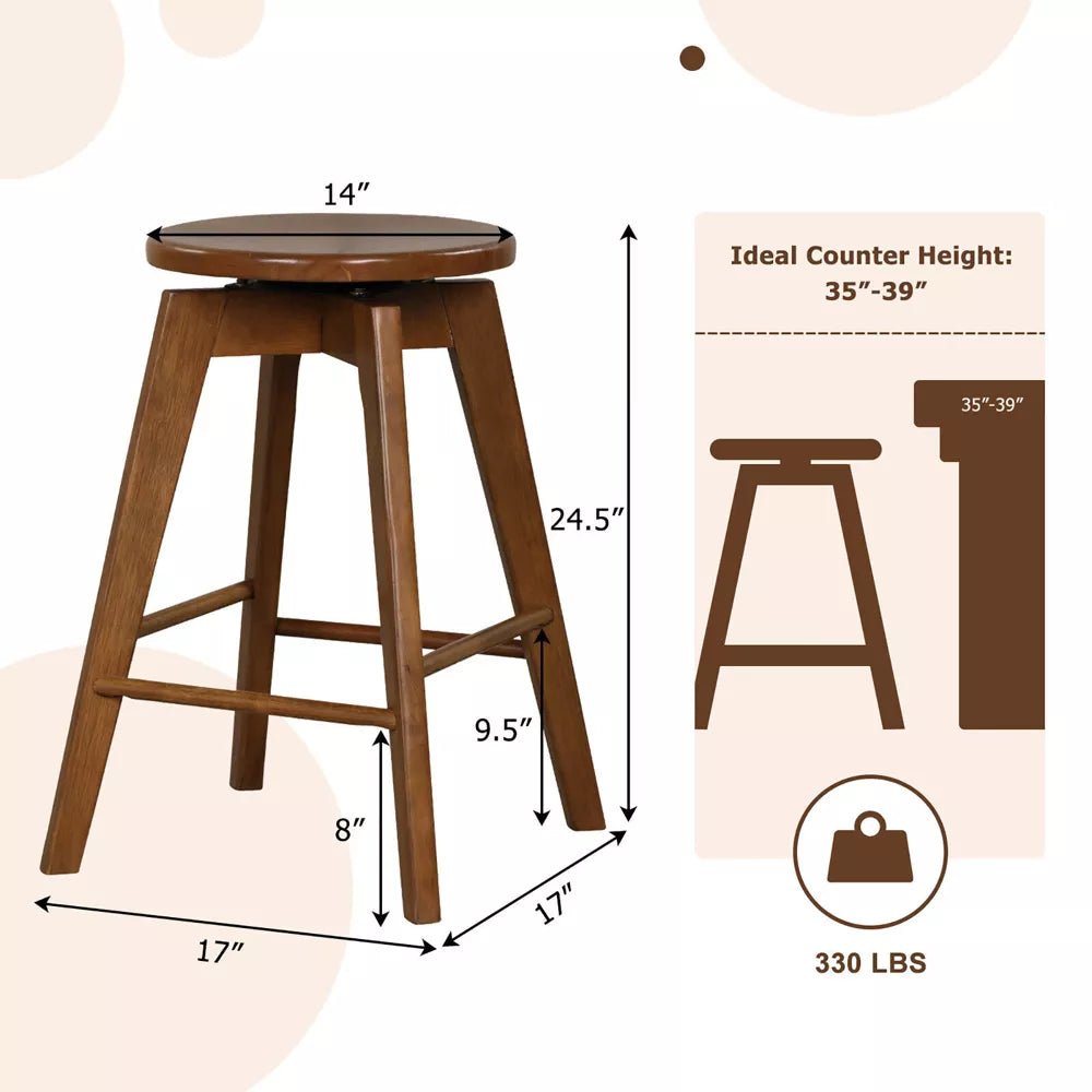 Swivel Round Bar Stools (Set of 4) - From Where - 