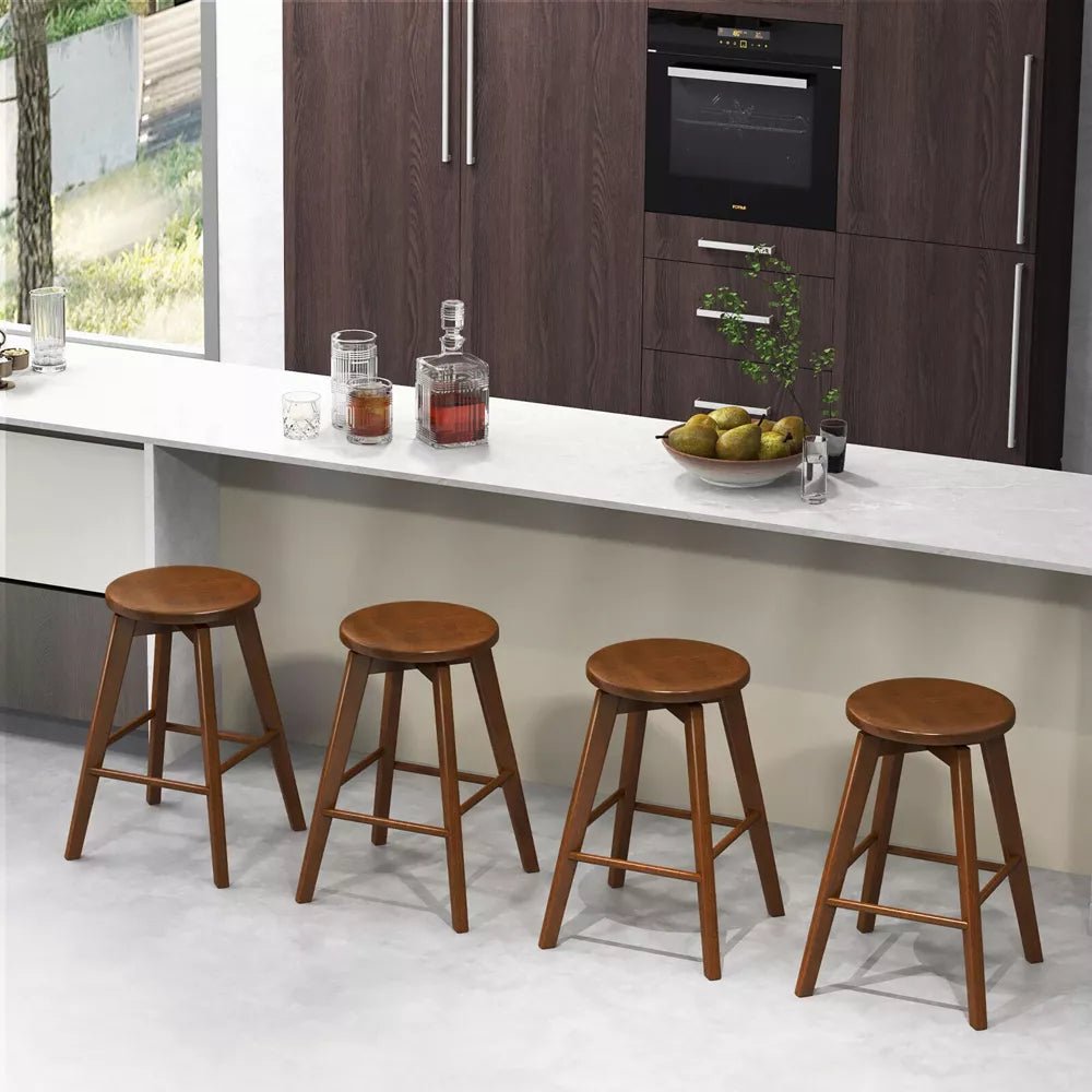 Swivel Round Bar Stools (Set of 4) - From Where - 