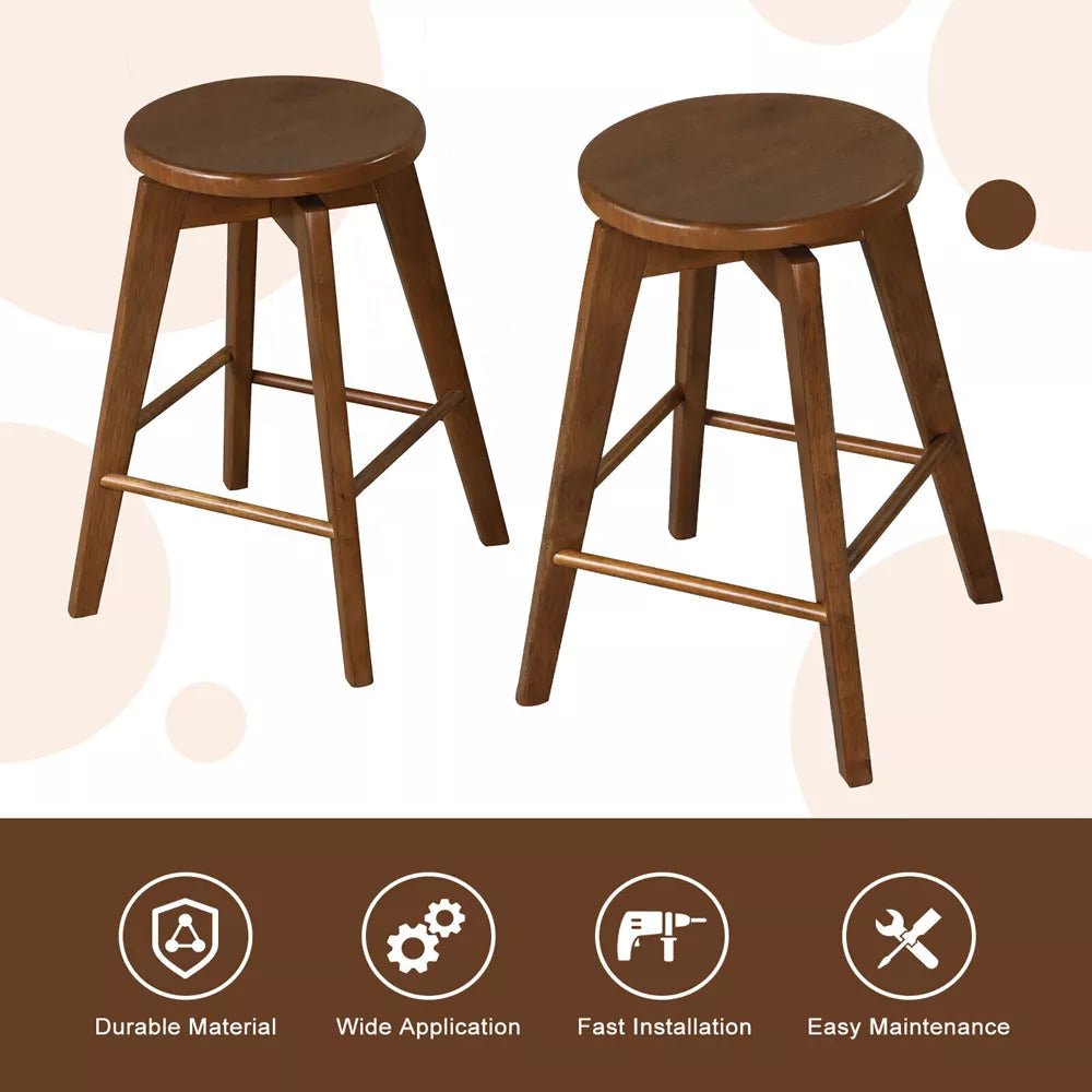 Swivel Round Bar Stools (Set of 4) - From Where - 