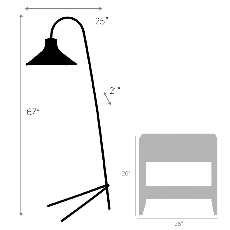 Sylvia Iron Floor Lamp - From Where - 