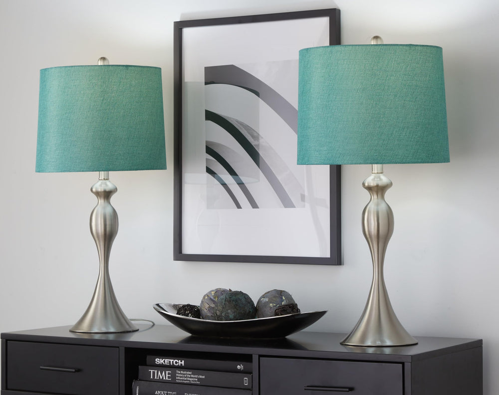 Table Lamps with Turquoise Shade - From Where - 