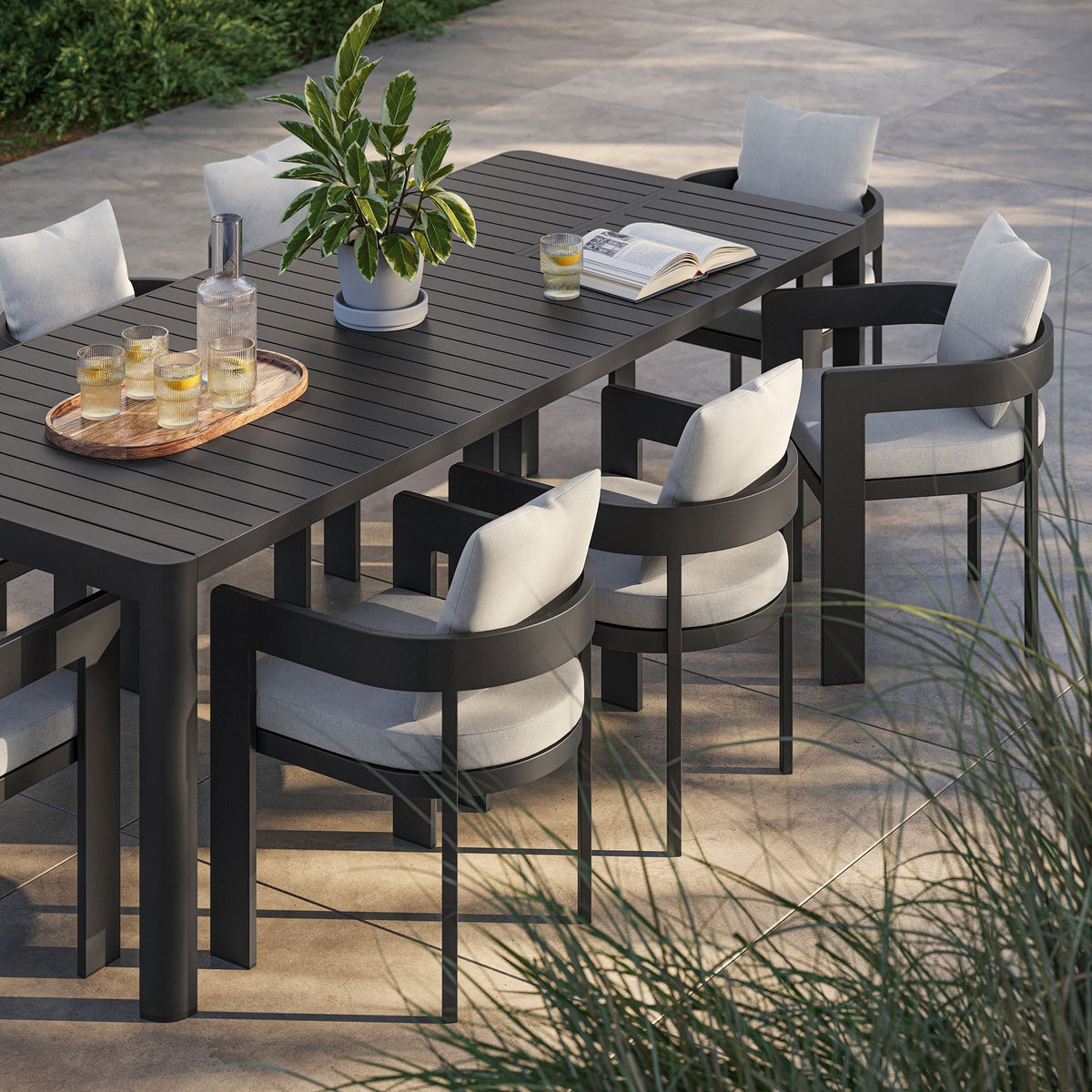 Tahoe 9 - Piece Aluminum Outdoor Dining Set - From Where Finds - 