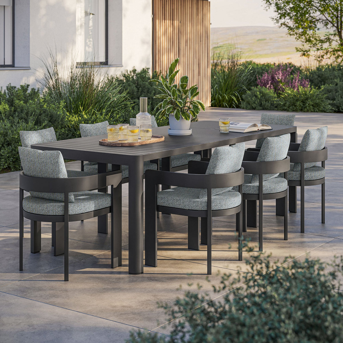 Tahoe 9 - Piece Aluminum Outdoor Dining Set - From Where Finds - 