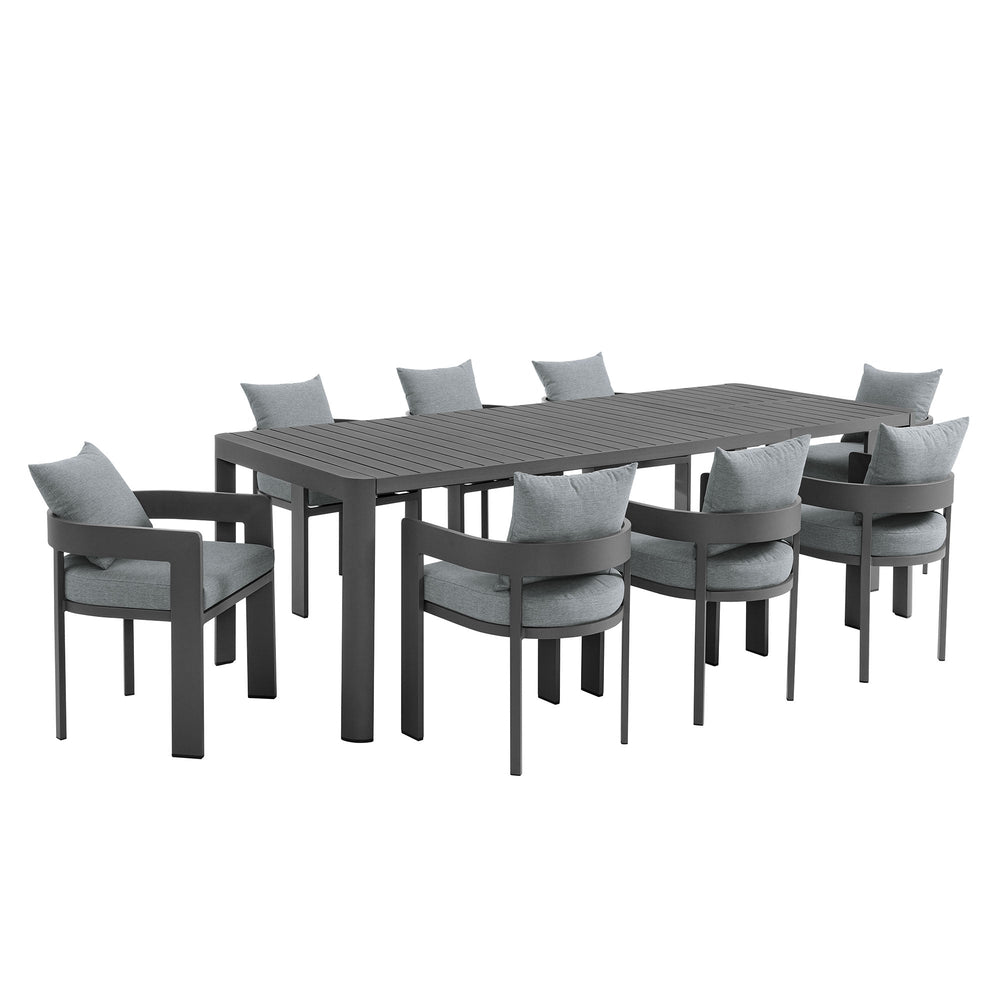 Tahoe 9 - Piece Aluminum Outdoor Dining Set - From Where Finds - 