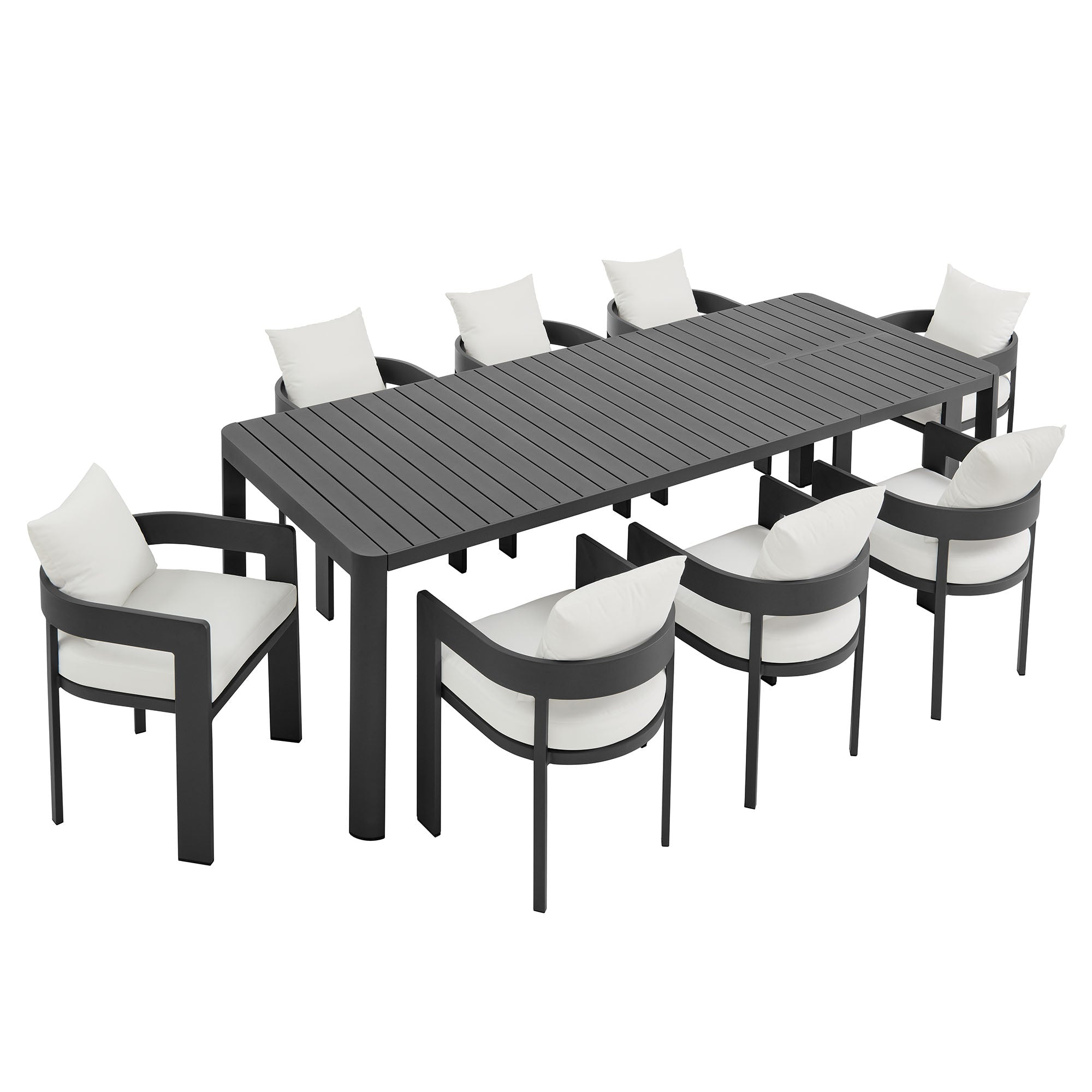 Tahoe 9 - Piece Aluminum Outdoor Dining Set - From Where Finds - 