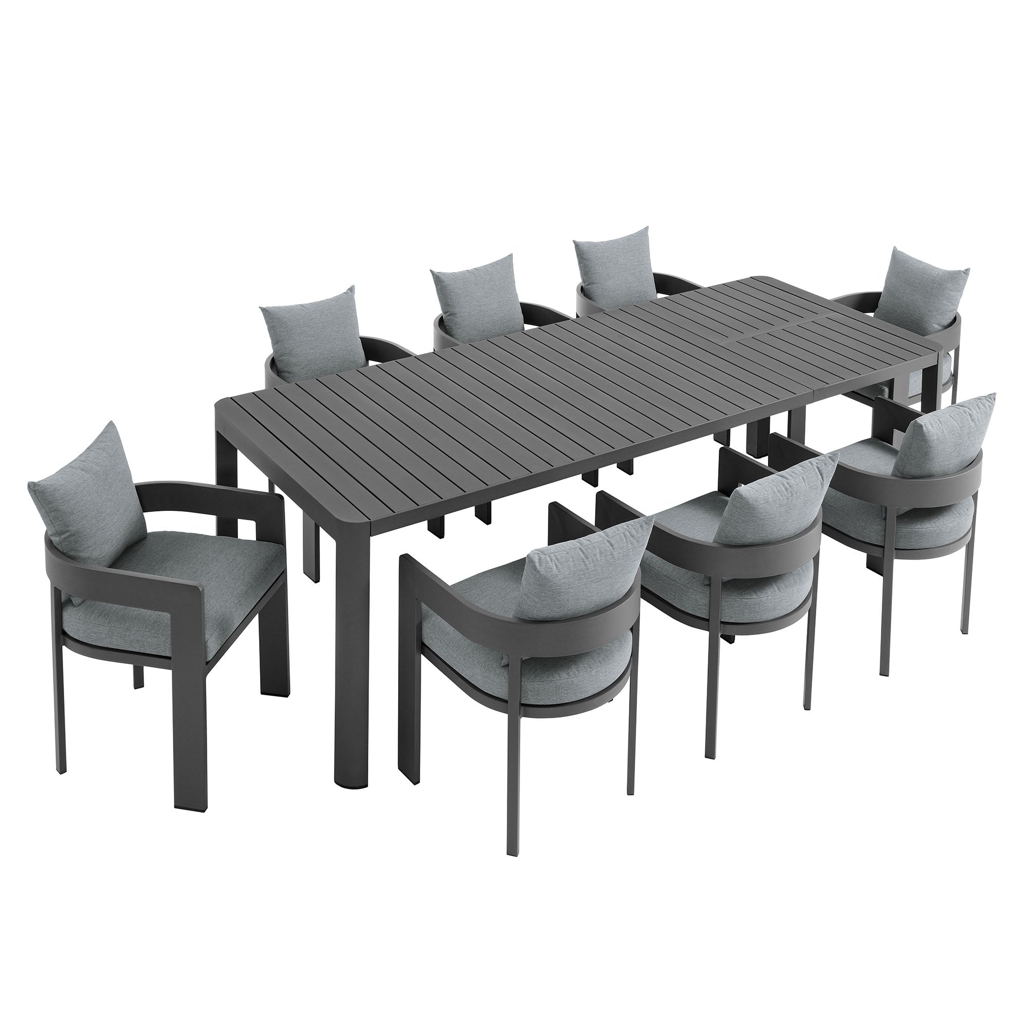 Tahoe 9 - Piece Aluminum Outdoor Dining Set - From Where Finds - 