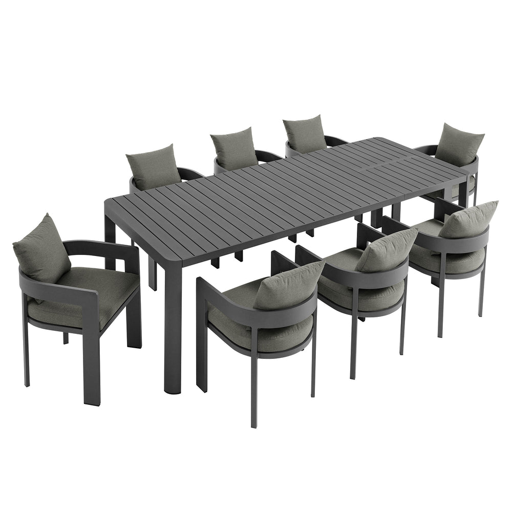 Tahoe 9 - Piece Aluminum Outdoor Dining Set - From Where Finds - 