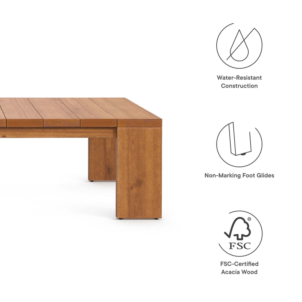 Tahoe Outdoor Patio Acacia Wood Coffee Table - From Where Finds - 