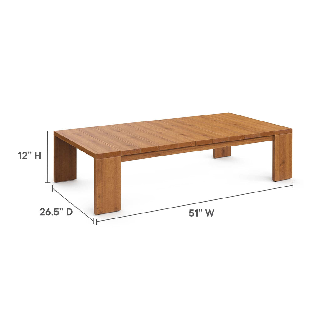 Tahoe Outdoor Patio Acacia Wood Coffee Table - From Where Finds - 