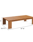 Tahoe Outdoor Patio Acacia Wood Coffee Table - From Where Finds - 