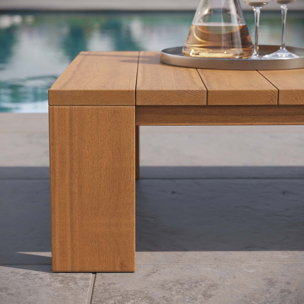 Tahoe Outdoor Patio Acacia Wood Coffee Table - From Where Finds - 