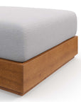 Tahoe Outdoor Patio Acacia Wood Ottoman - From Where Finds - 