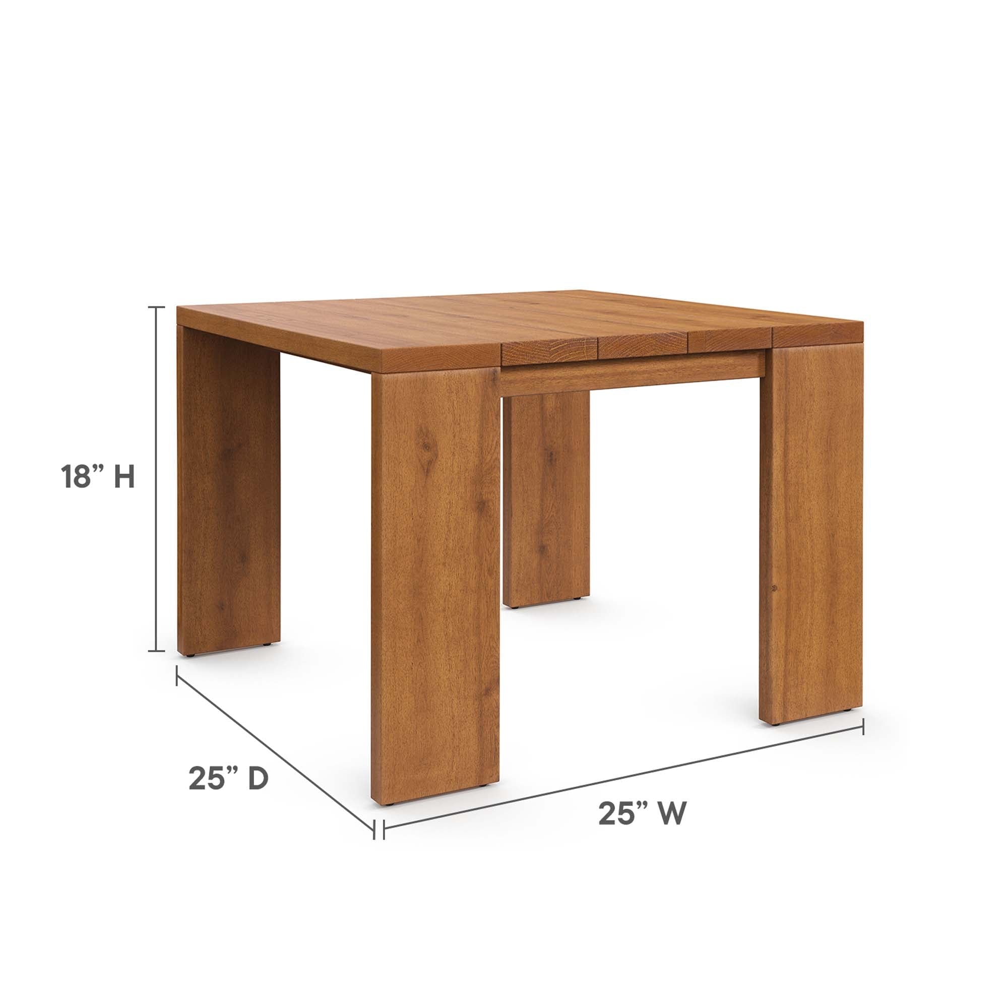 Tahoe Outdoor Patio Acacia Wood Side Table - From Where Finds - 