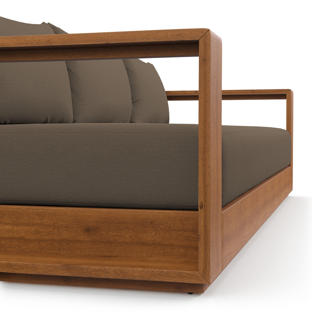 Tahoe Outdoor Patio Acacia Wood Sofa - From Where Finds - 