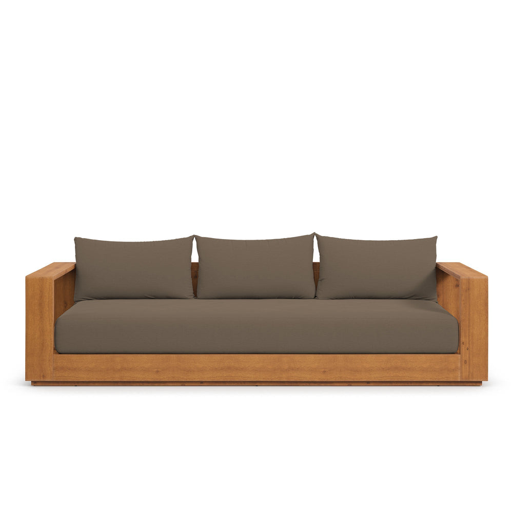 Tahoe Outdoor Patio Acacia Wood Sofa - From Where Finds - 