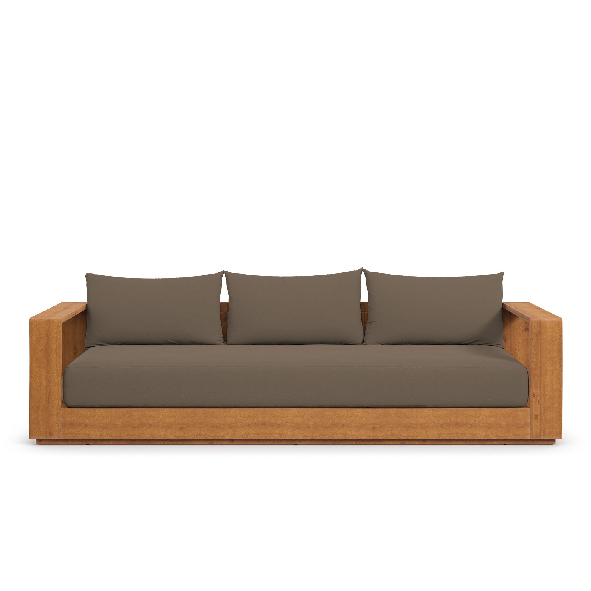 Tahoe Outdoor Patio Acacia Wood Sofa - From Where Finds - 