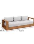 Tahoe Outdoor Patio Acacia Wood Sofa - From Where Finds - 