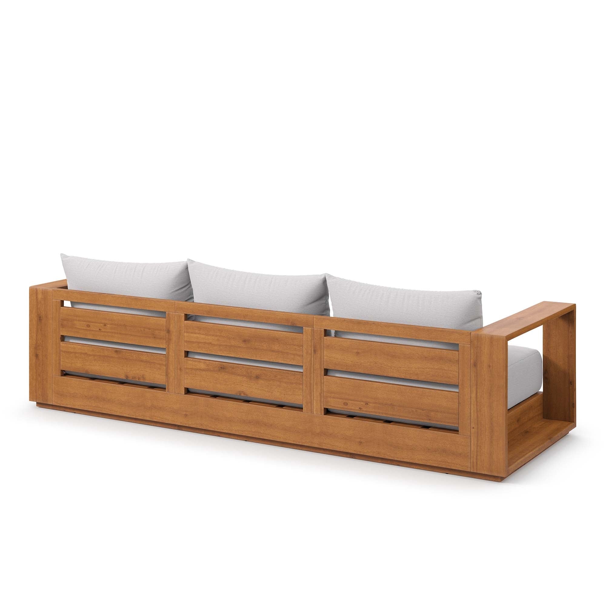 Tahoe Outdoor Patio Acacia Wood Sofa - From Where Finds - 