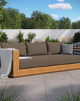 Tahoe Outdoor Patio Acacia Wood Sofa - From Where Finds - 