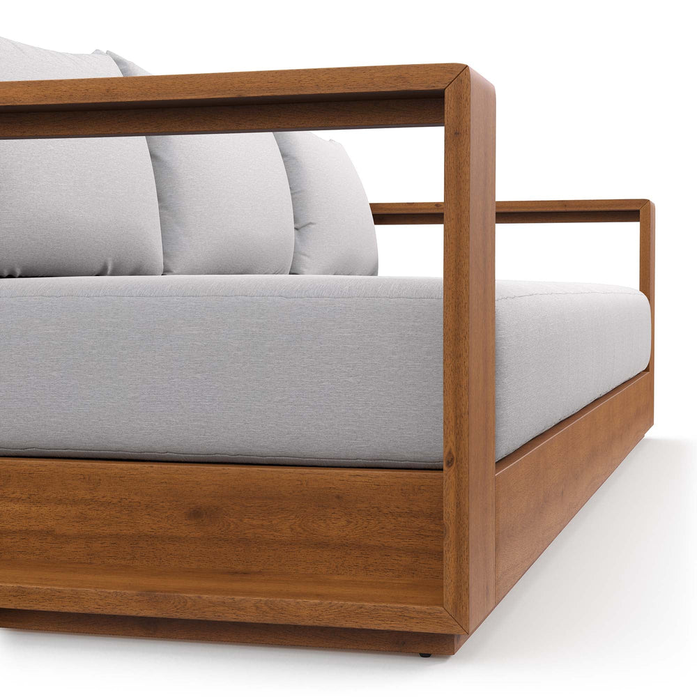 Tahoe Outdoor Patio Acacia Wood Sofa - From Where Finds - 
