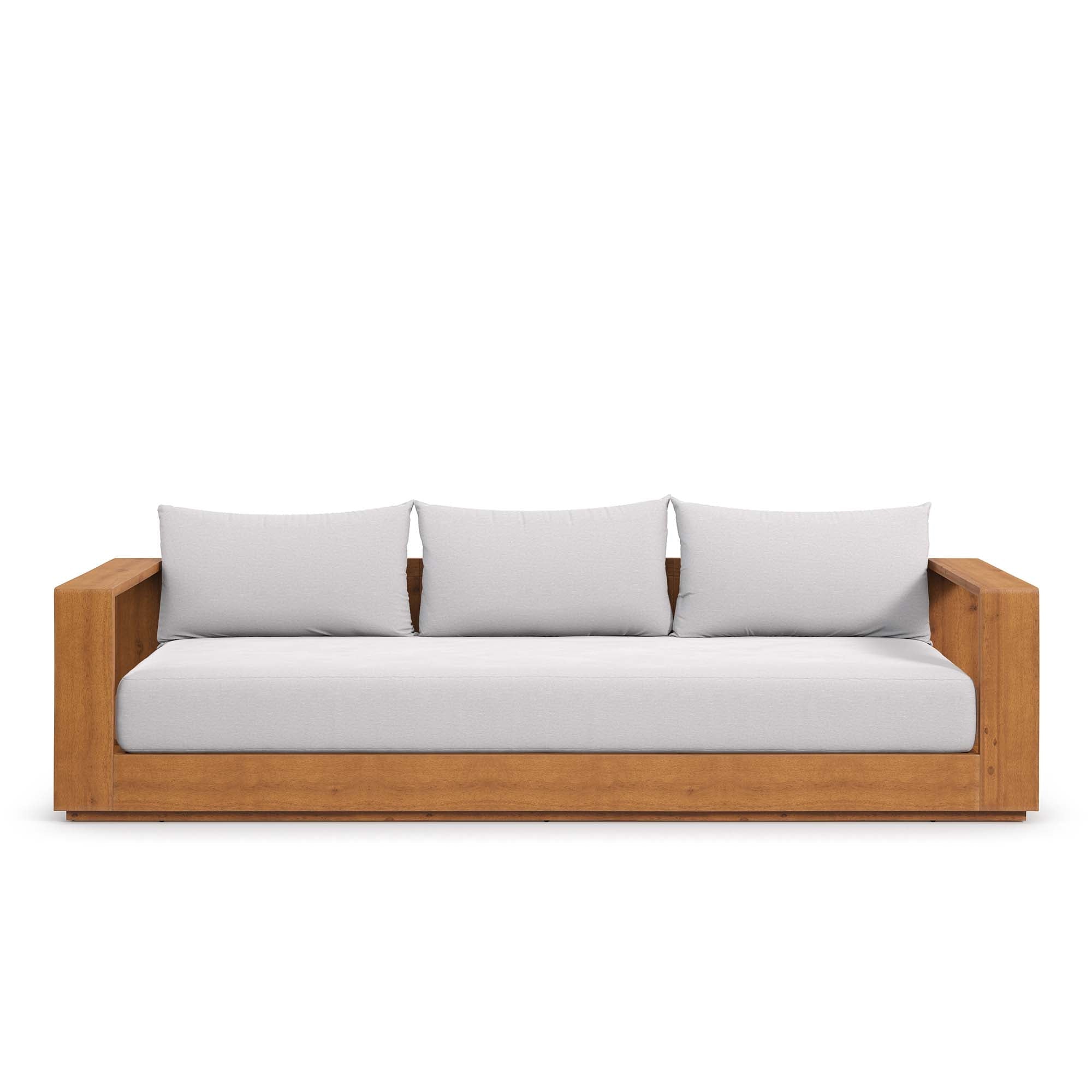 Tahoe Outdoor Patio Acacia Wood Sofa - From Where Finds - 
