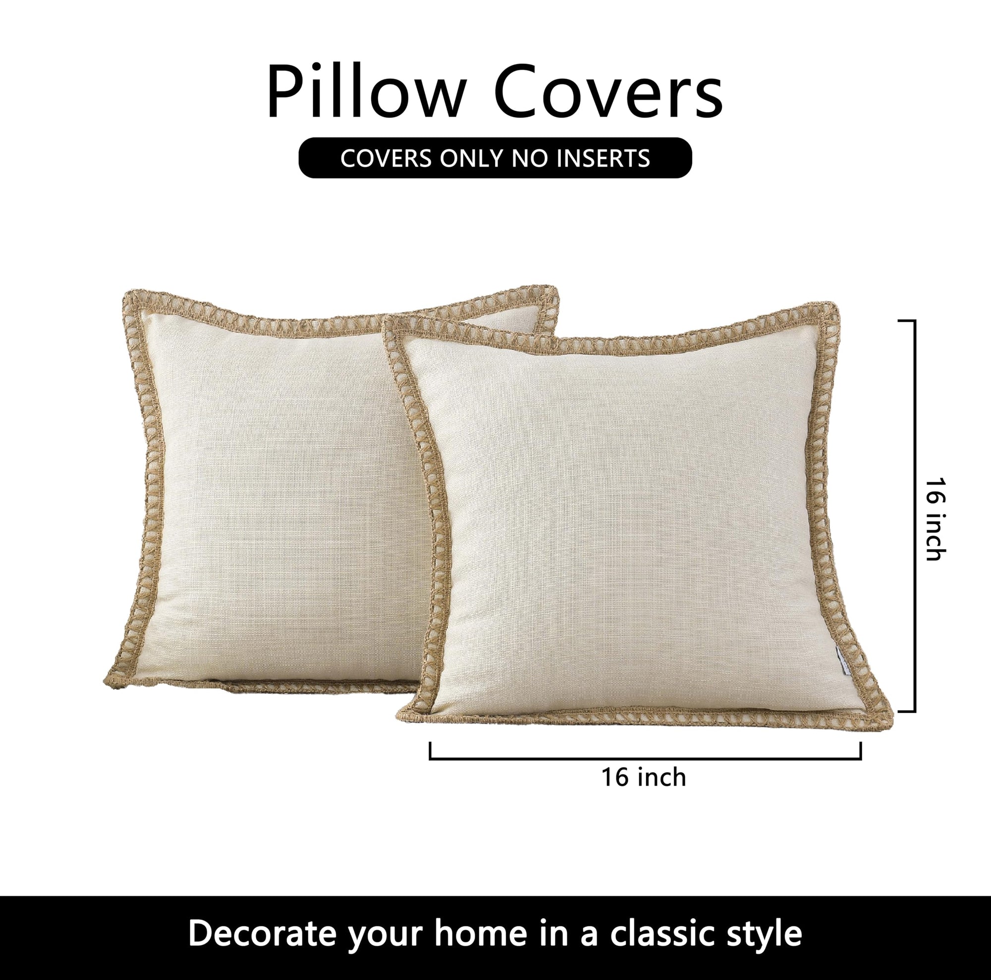 Tailored Edges Pillow Covers - From Where - 