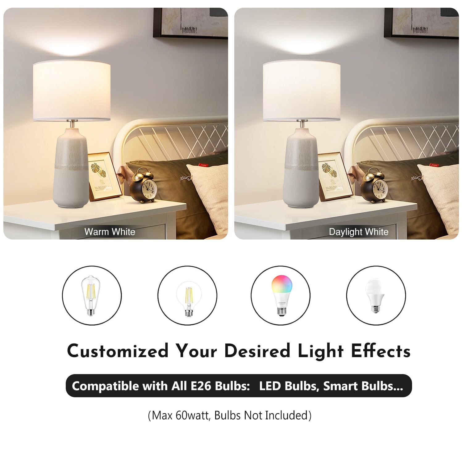 Tall Ceramic Table Lamp (Set of 2) - From Where - 