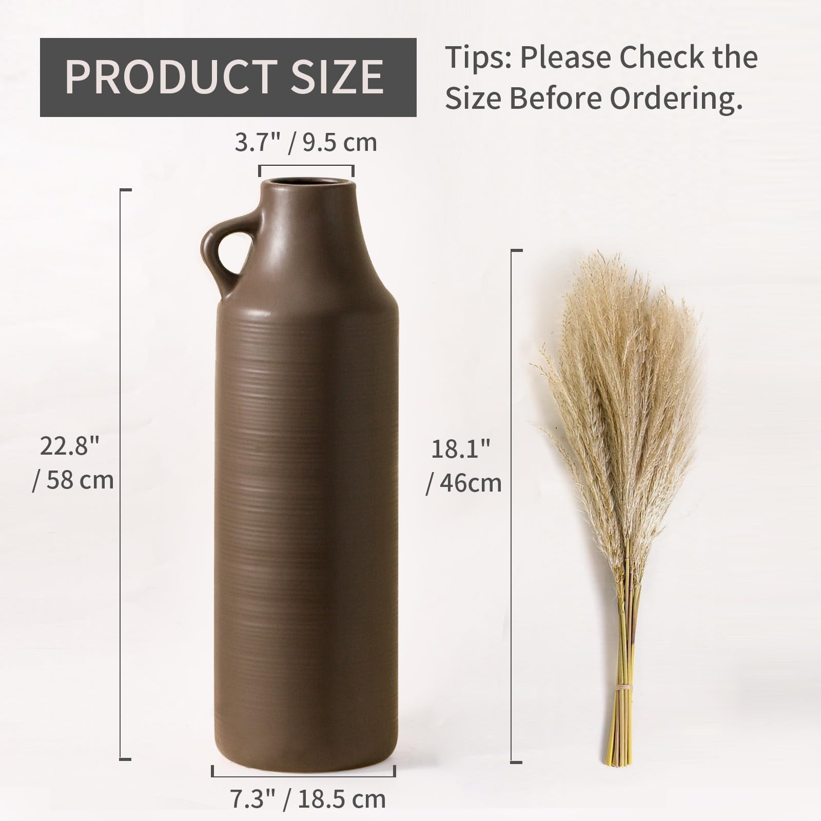 Tall Floor Vase with Handles - From Where - 
