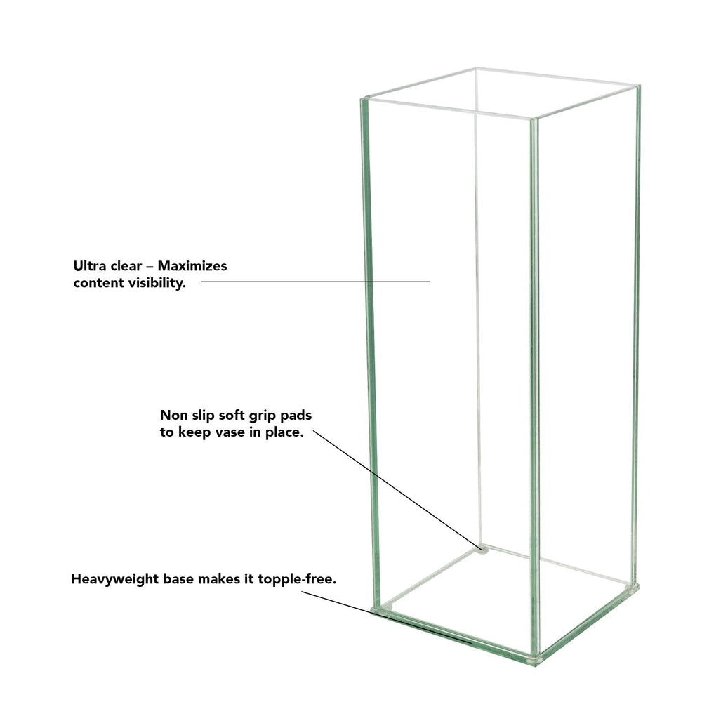 Tall Rectangle Glass Vase Centerpiece - From Where - 
