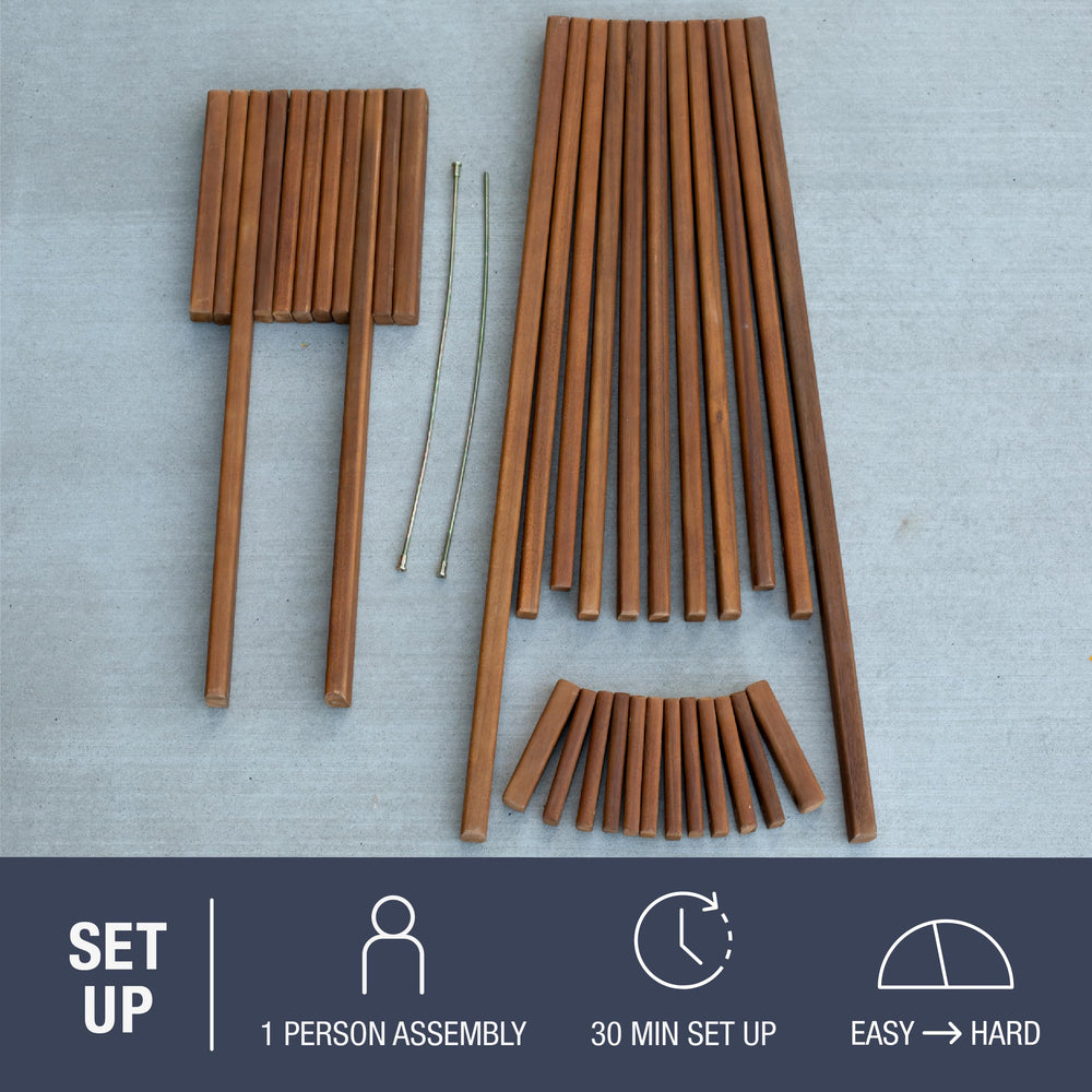 Tamarack Folding Wooden Outdoor Chair - From Where - 