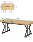 Taneja Metal Base Dining Table - From Where - 