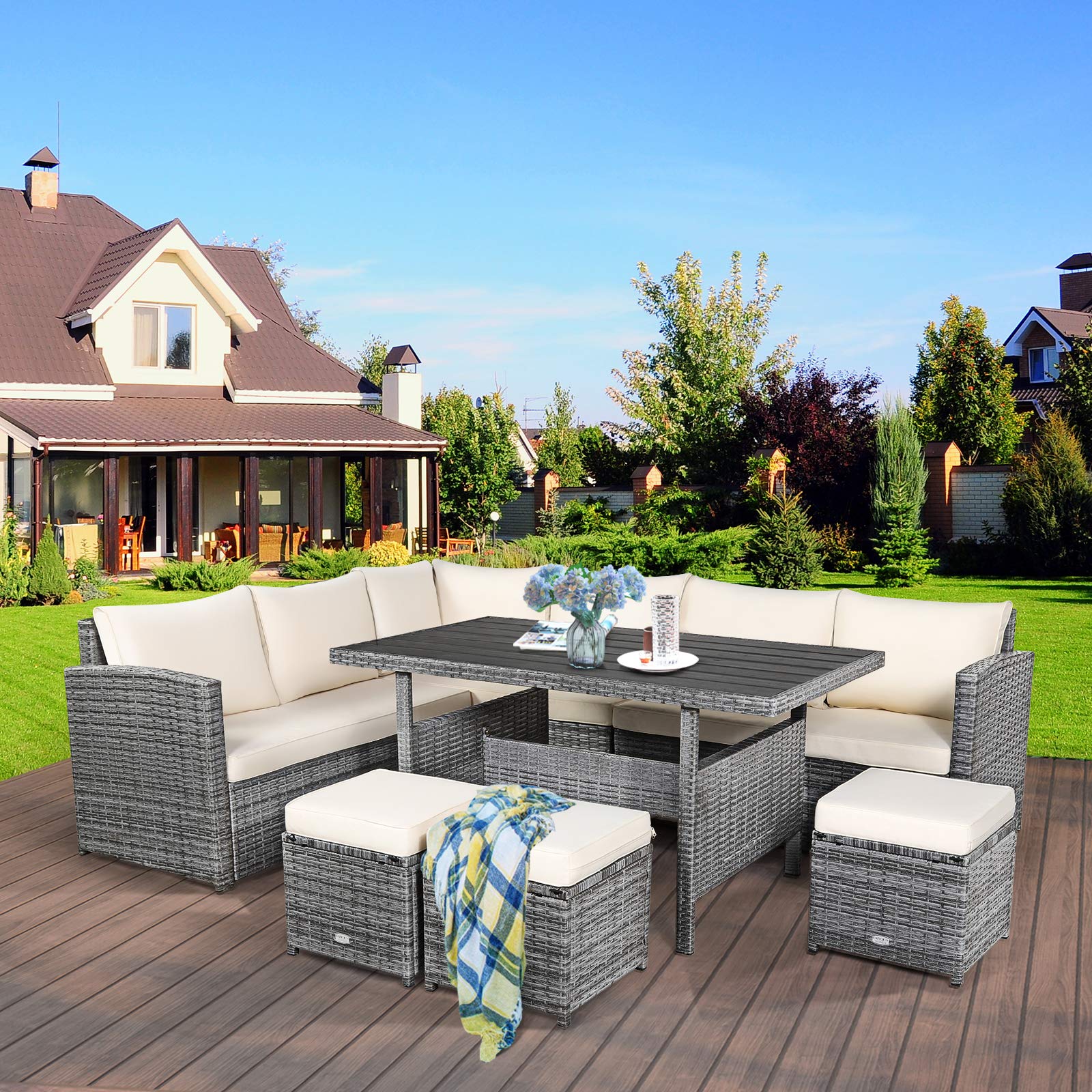 Tangkula 7 Pieces Patio Furniture Set - From Where - 