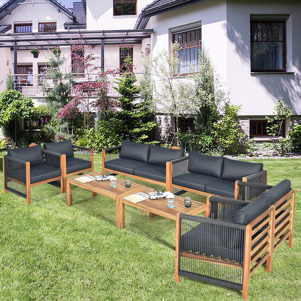 Tangkula Outdoor Wood Furniture Set - From Where - 