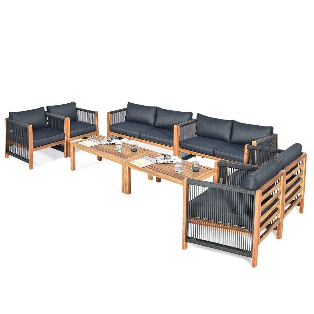 Tangkula Outdoor Wood Furniture Set - From Where - 