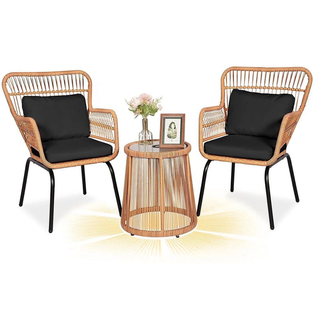 Tappio 3 - Piece Rattan Patio Set - From Where -