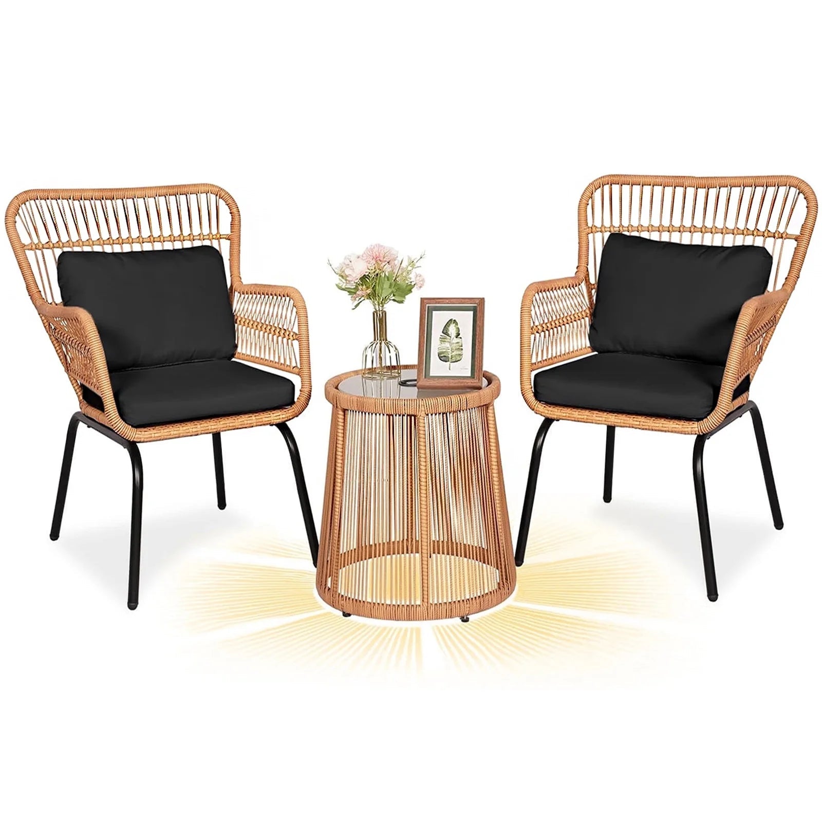 Tappio 3 - Piece Rattan Patio Set - From Where - 