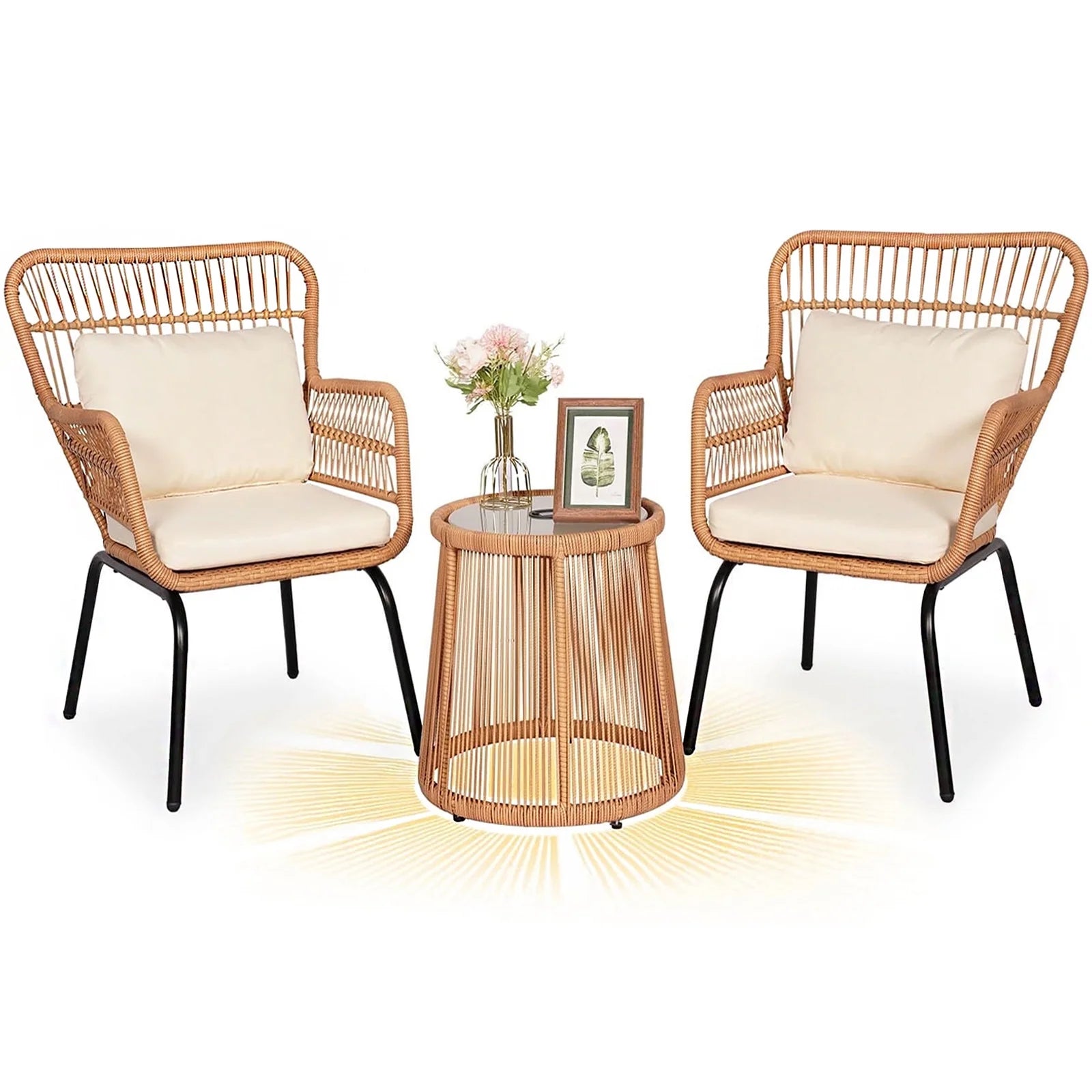Tappio 3 - Piece Rattan Patio Set - From Where - 