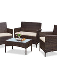 Tappio 4 - Piece Wicker Conversation Set - From Where - 