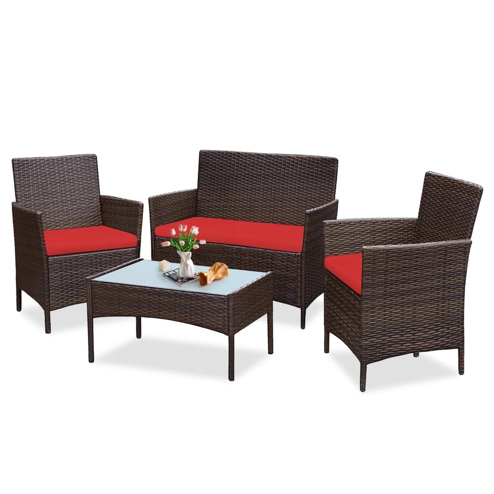 Tappio 4 - Piece Wicker Conversation Set - From Where -