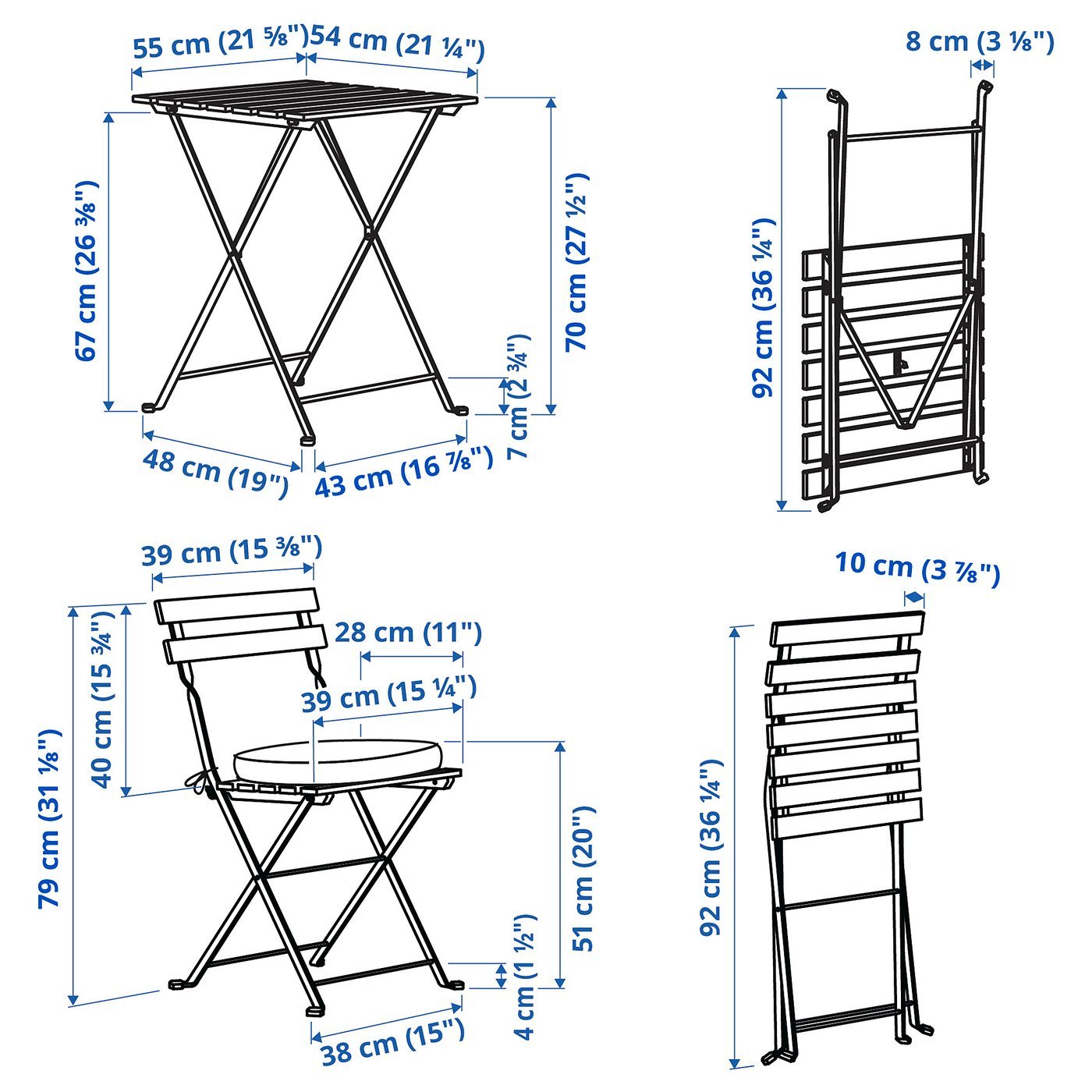 TÄRNÖ Outdoor Table with 2 Chairs - From Where - 