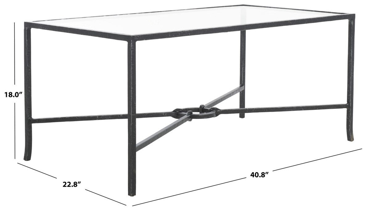 Tauri Metal Rectangle Coffee Table - From Where Finds - 
